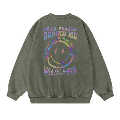 Dear Person Behind Me Christian Washed Sweatshirt