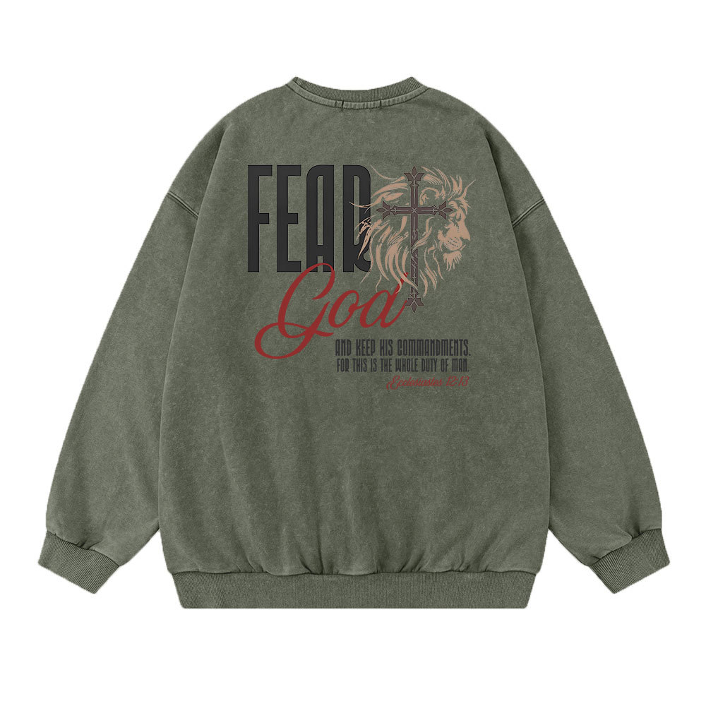 Fead God Christian Washed Sweatshirt