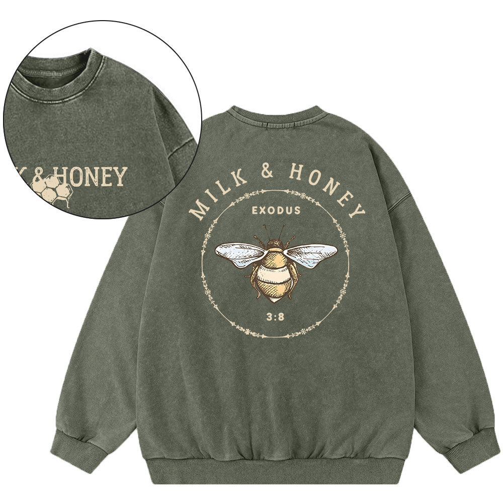 Milk And Honey Christian Washed Sweatshirt