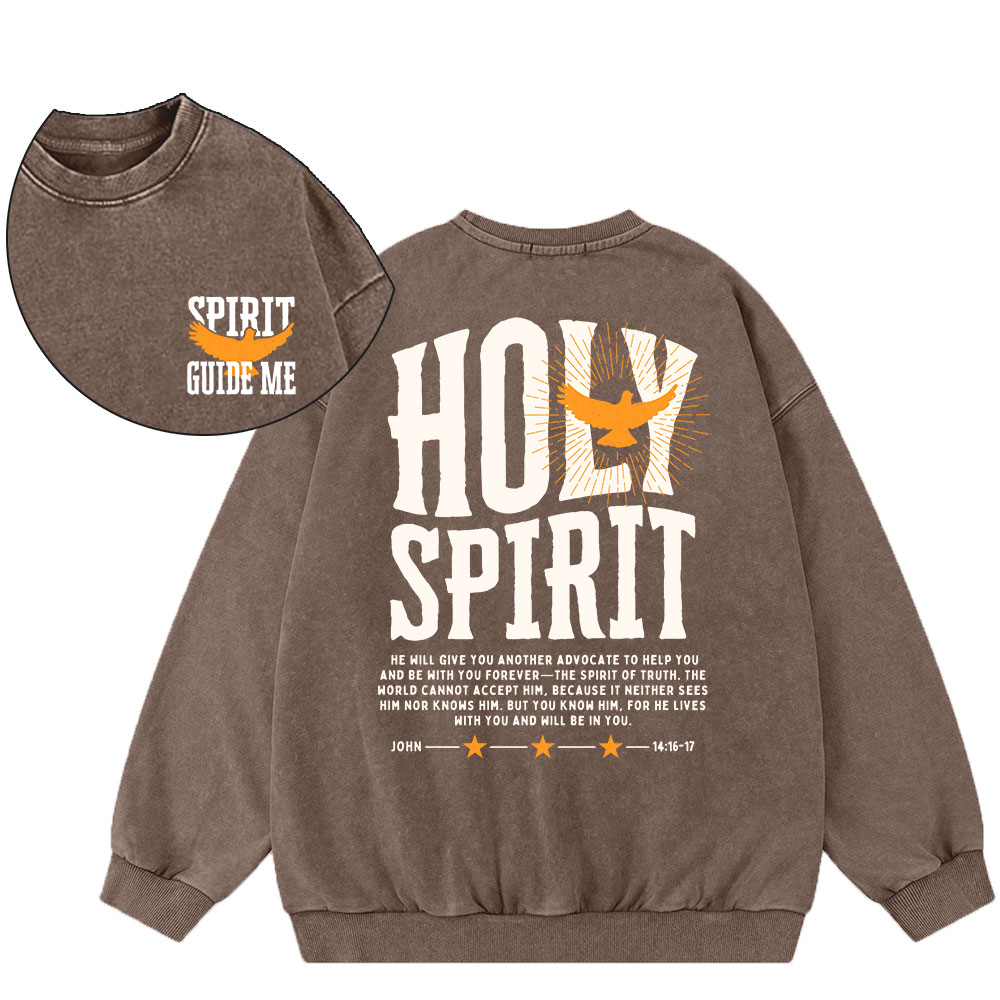 Spirit Guide Me Christian Washed Sweatshirt