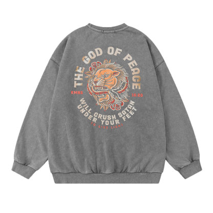 The God Of Peace Christian Washed Sweatshirt