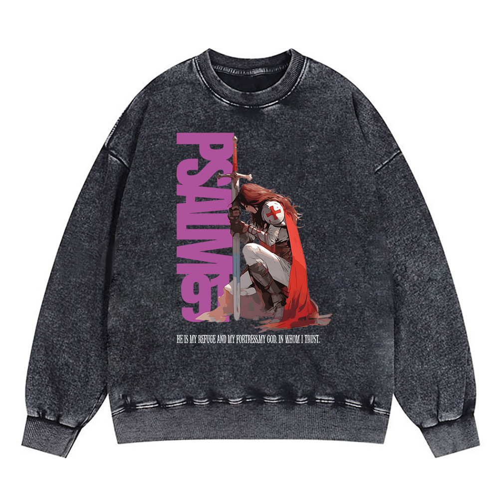 PSALM Christian Washed Sweatshirt
