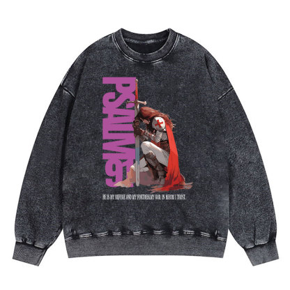 PSALM Christian Washed Sweatshirt