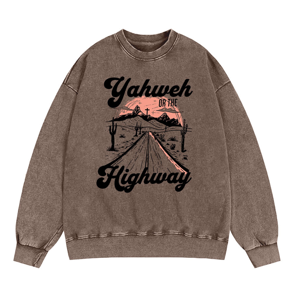 Yahweh Christian Washed Sweatshirt