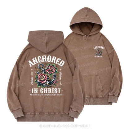 Anchored Christian Washed Hoodie