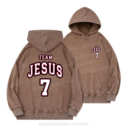 Jesus Team Christian Washed Hoodie