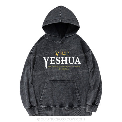 YESHUA Christian Washed Hoodie