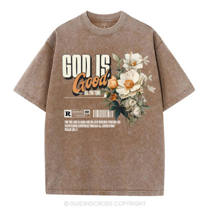 God Is Good Christian Washed T-Shirt