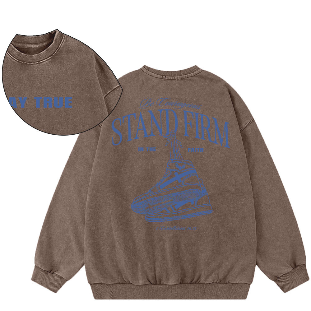 Stand Firm Christian Washed Sweatshirt