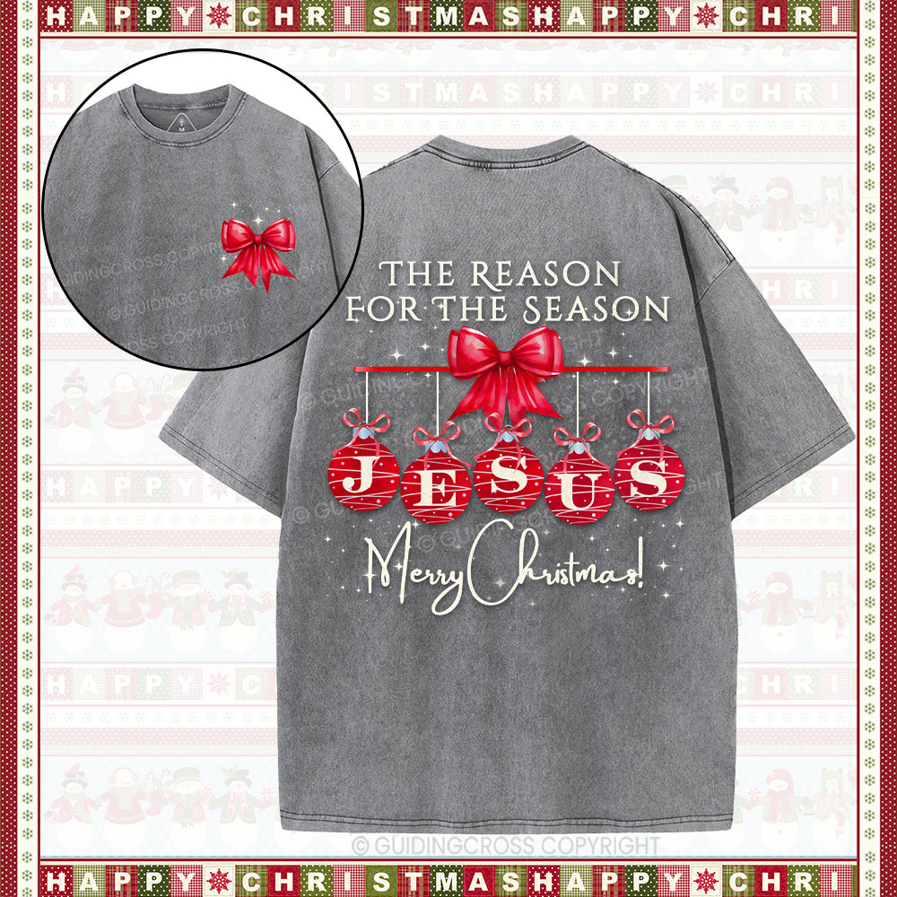Jesus Reason For Season Christian Washed T-Shirt