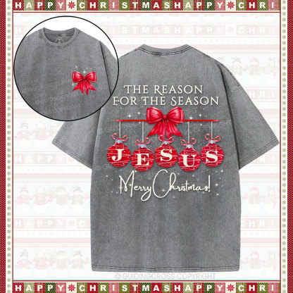Jesus Reason For Season Christian Washed T-Shirt