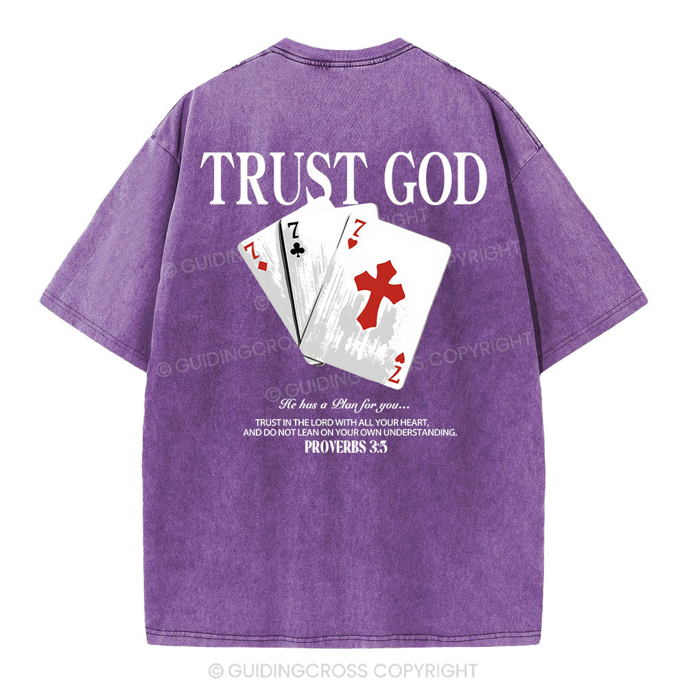 Trust God Christian Washed T-Shirt
