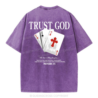 Trust God Christian Washed T-Shirt