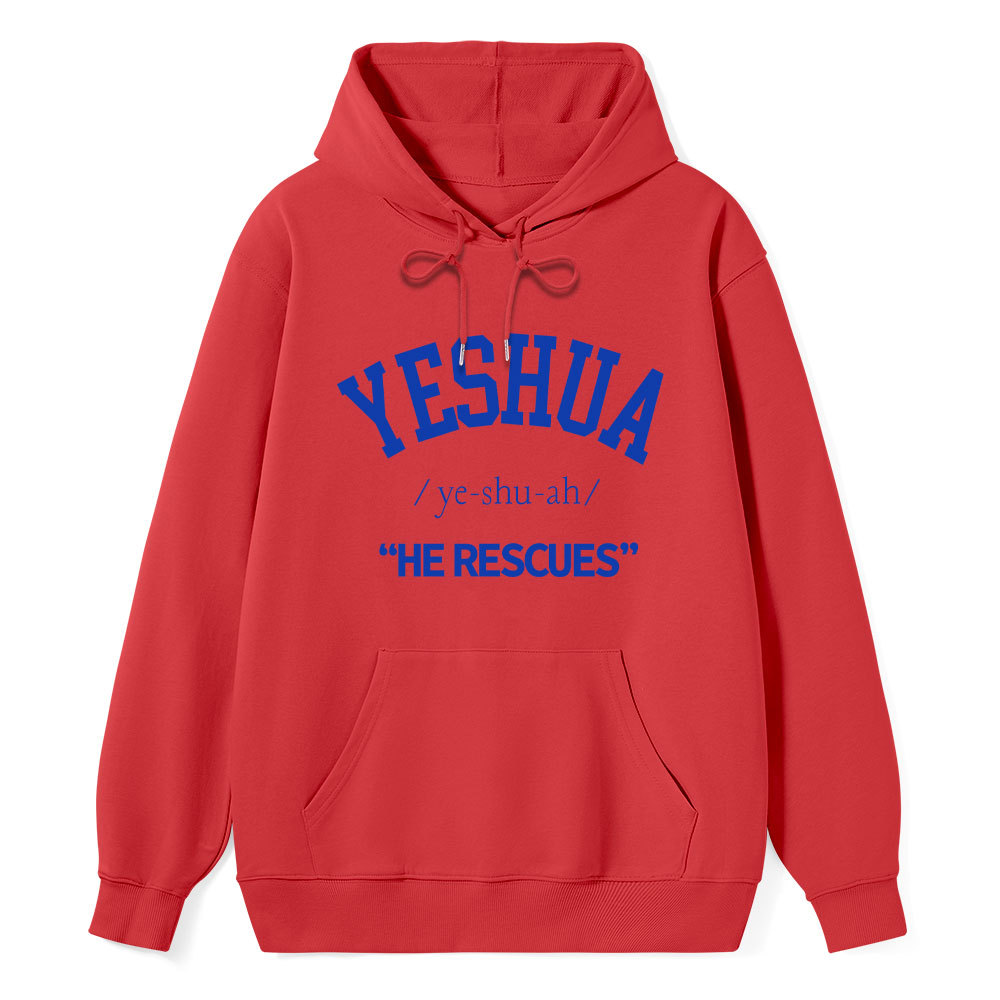 Yeshua He Rescues Classic Christian Hoodie