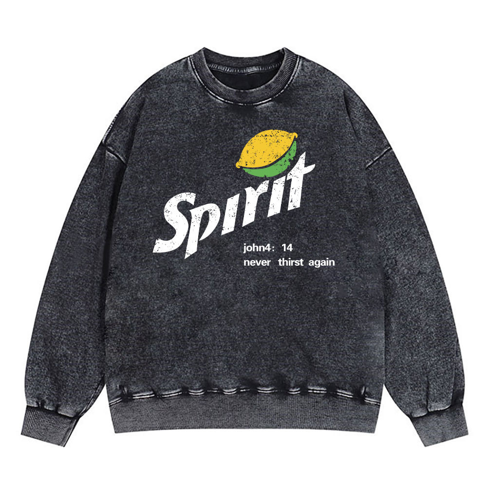 Spirit Christian Washed Sweatshirt Sale - GuidingCross