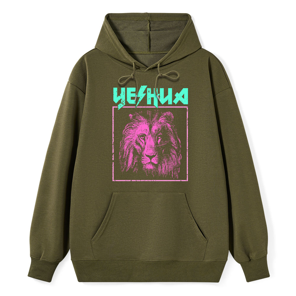 Retro Lion Yeshua Classic Christian Hoodie