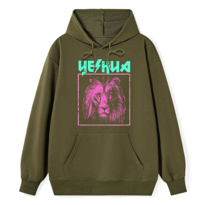 Retro Lion Yeshua Classic Christian Hoodie