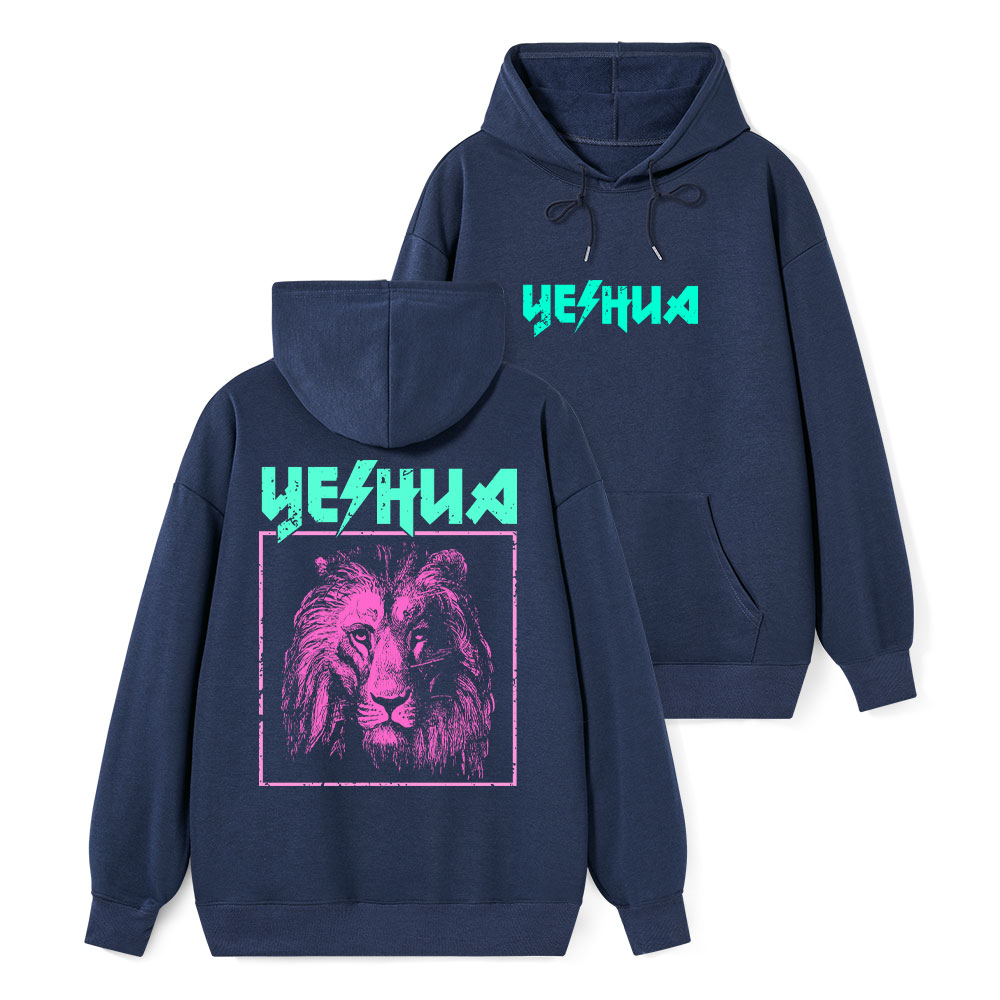 Retro Lion Yeshua Classic Christian Hoodie