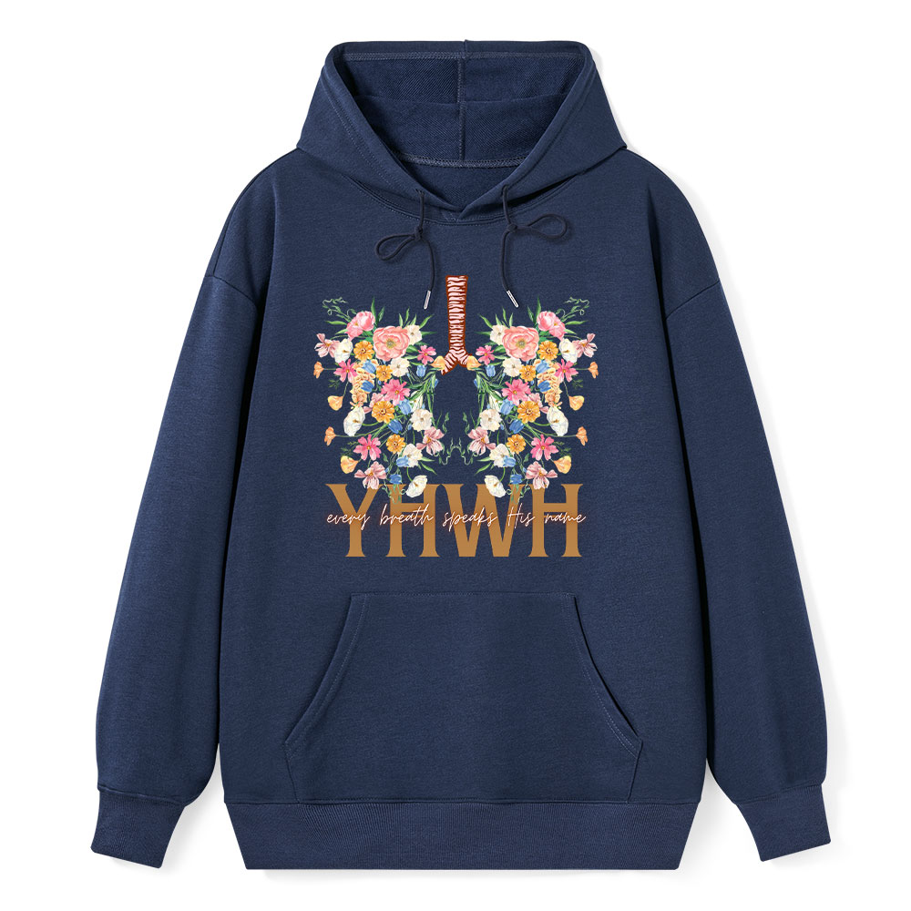 YHWH Floral Classic Christian Hoodie