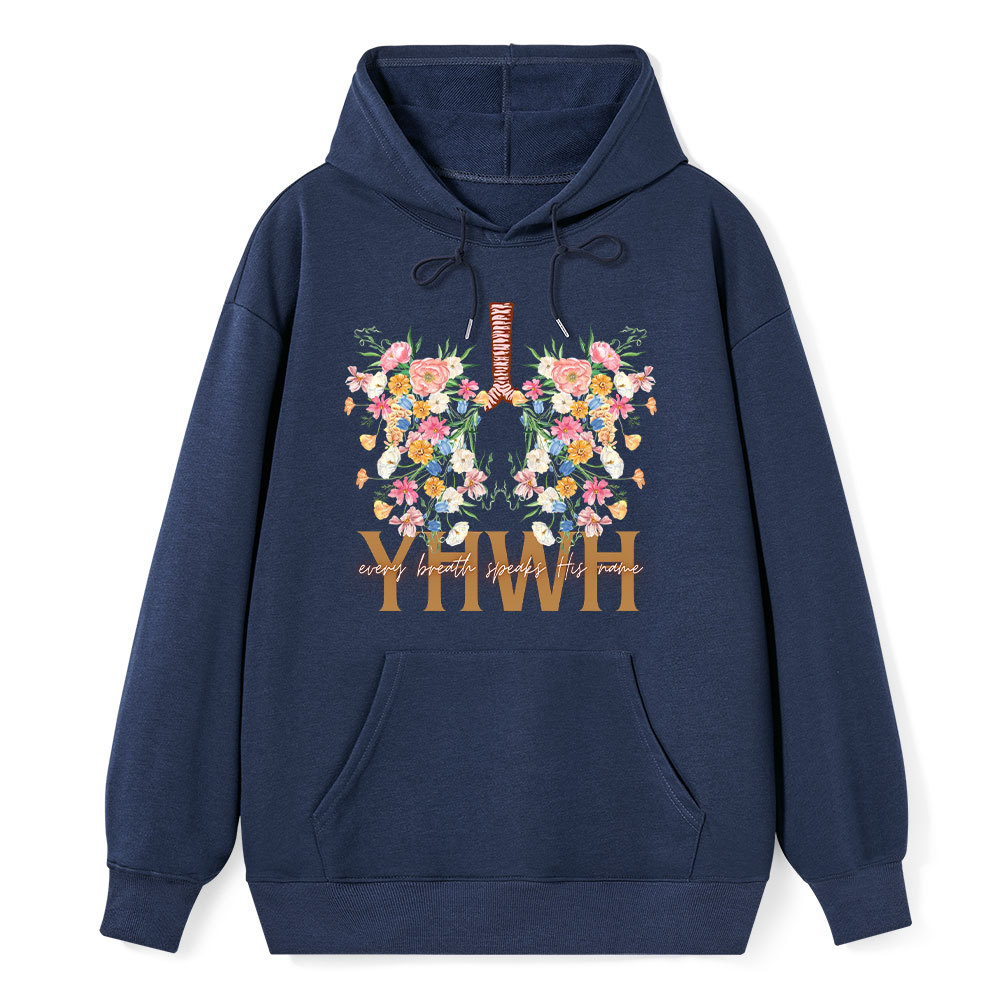 YHWH Floral Classic Christian Hoodie