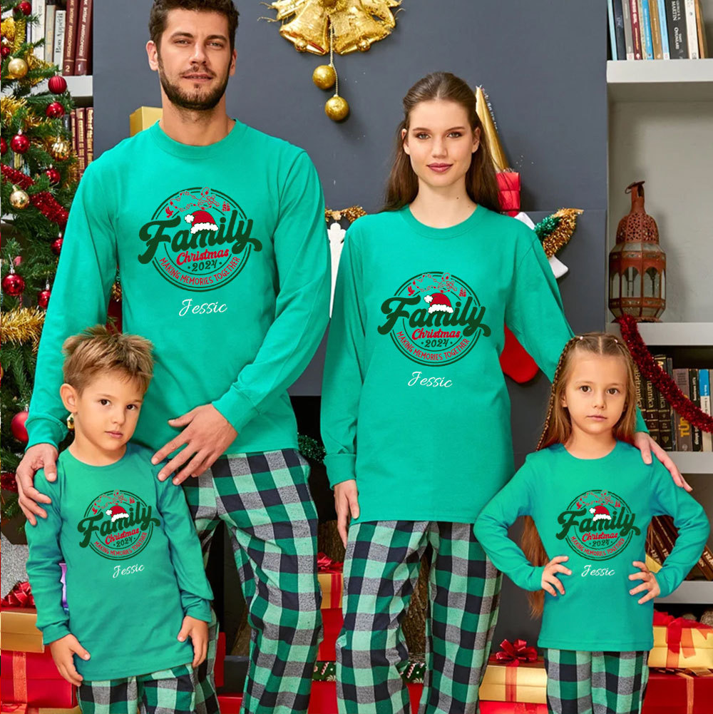 Personalized Making Memories Together Christmas Family Matching Long Sleeve T-Shirt