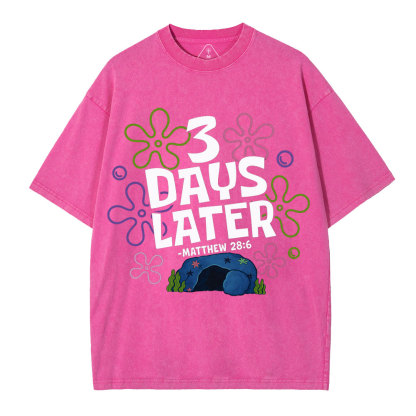 3 Days Later Christian Washed T-Shirt