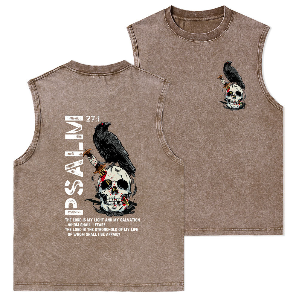 The Lord Is My Salvation Christian Washed Tank Top