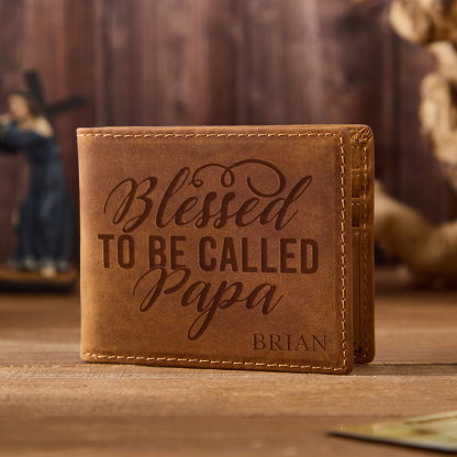 Personalized Blessed Leather Wallet
