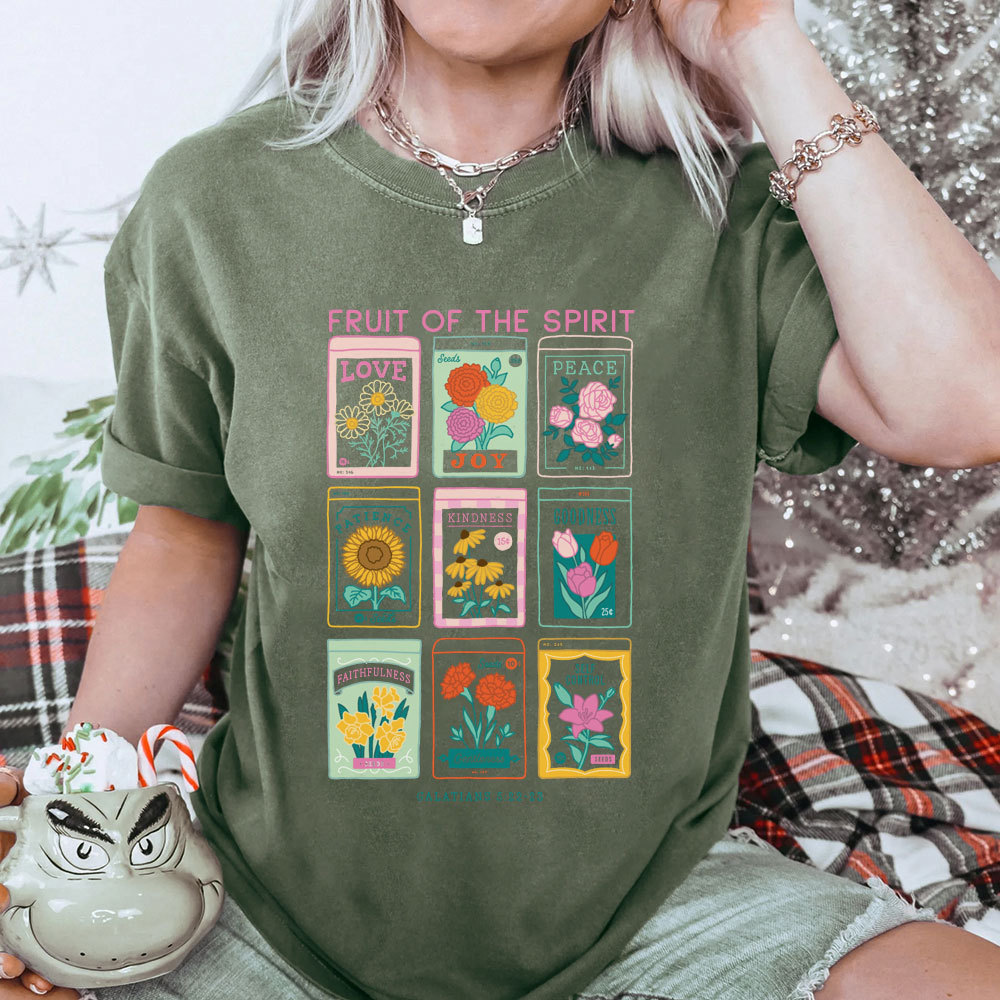 Fruit Of The Spirit Christian Washed T-Shirt