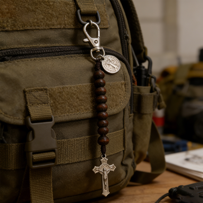  Christian Cross Rosary Keychain for Prayer and Blessing