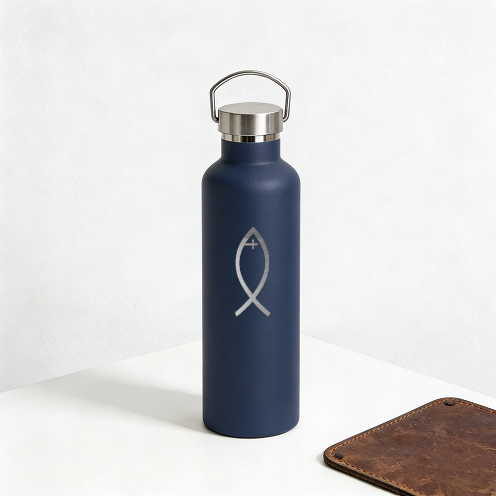 Christian Stainless Steel Insulated Sports Bottle with Handle