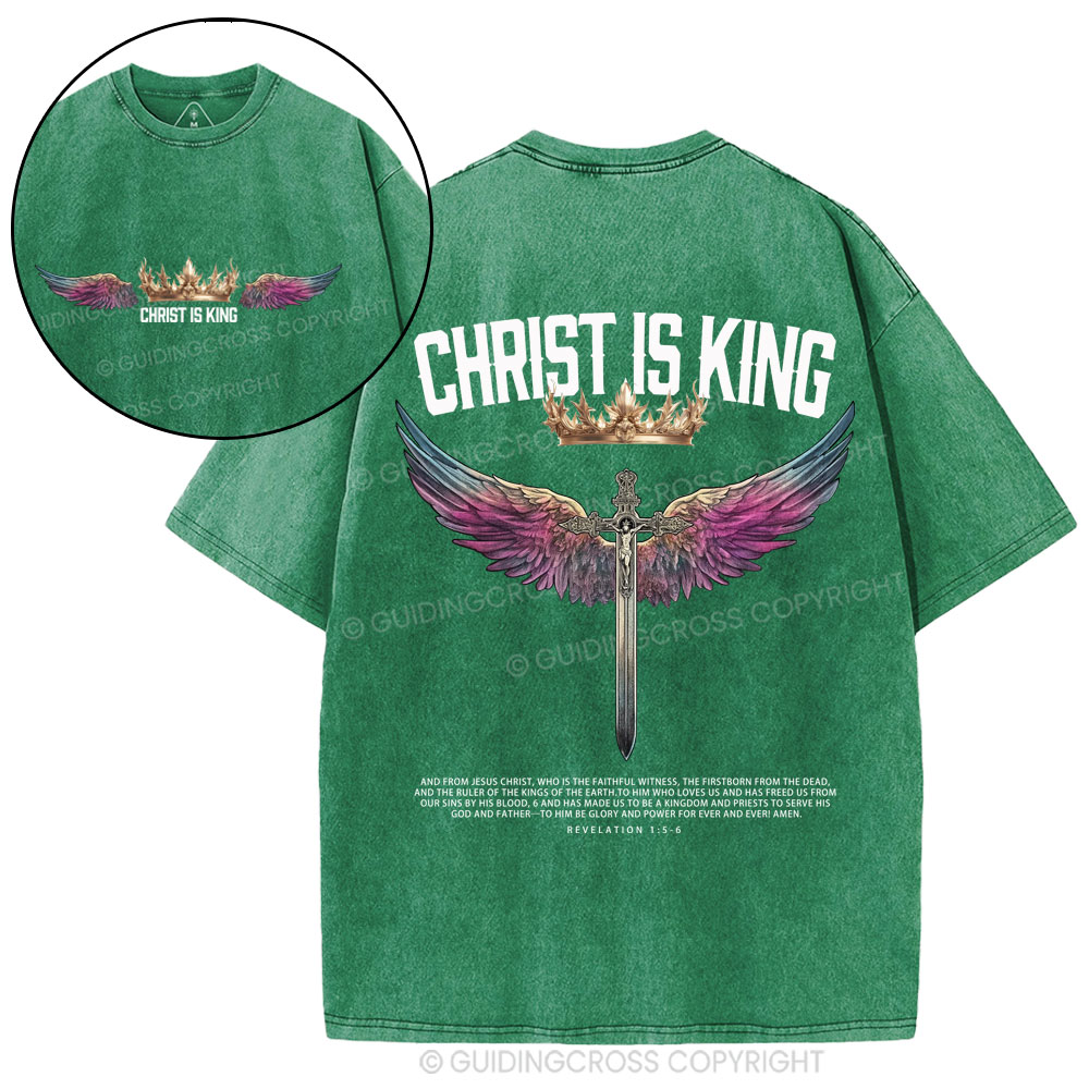 Christ Is King Christian Washed T-Shirt