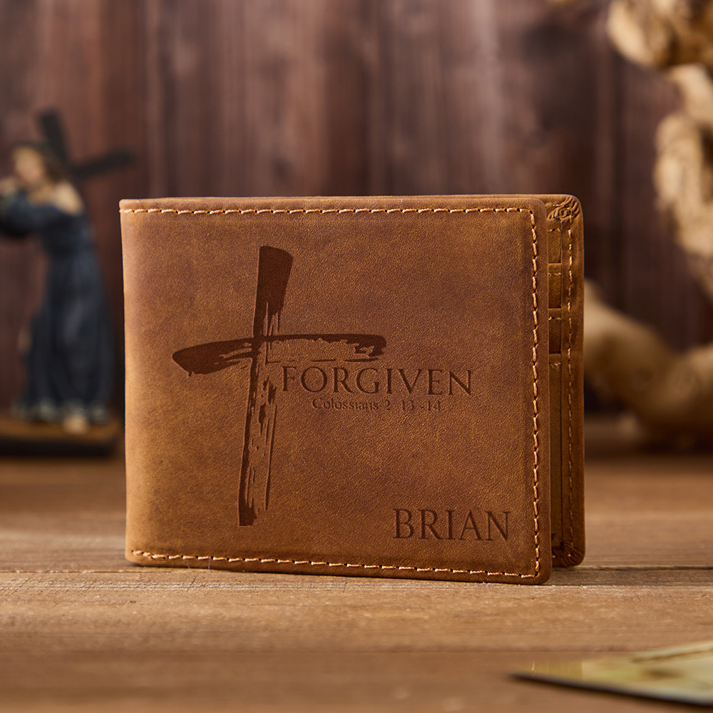 Personalized Forgiven Leather Wallet
