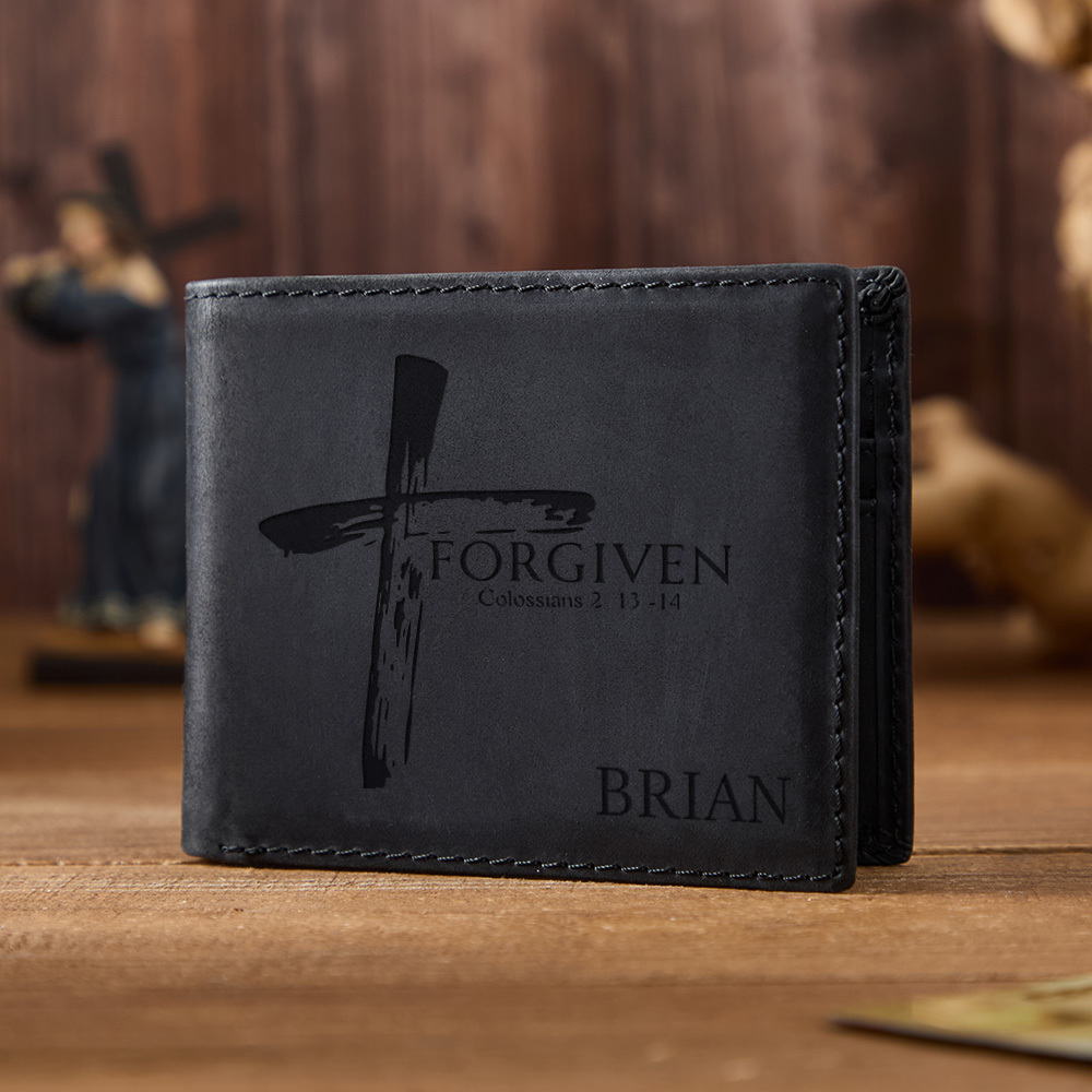 Personalized Forgiven Leather Wallet