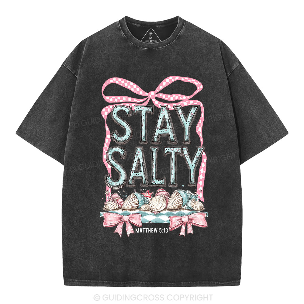 Stay Salty Christian Washed T-Shirt