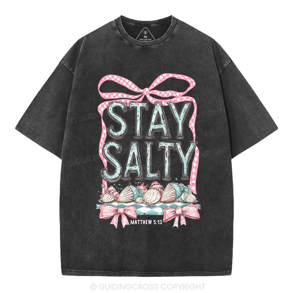 Stay Salty Christian Washed T-Shirt