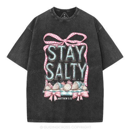 Stay Salty Christian Washed T-Shirt