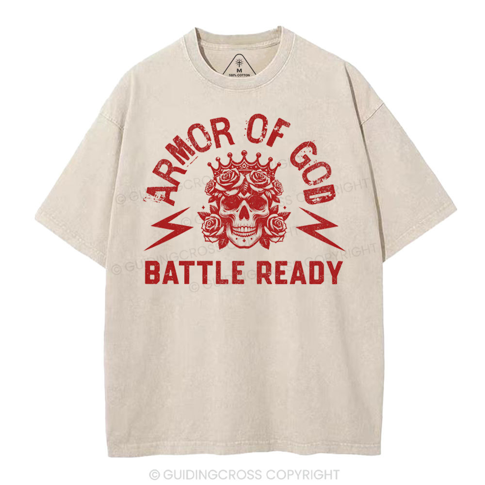 Armor Of God Christian Washed T-Shirt