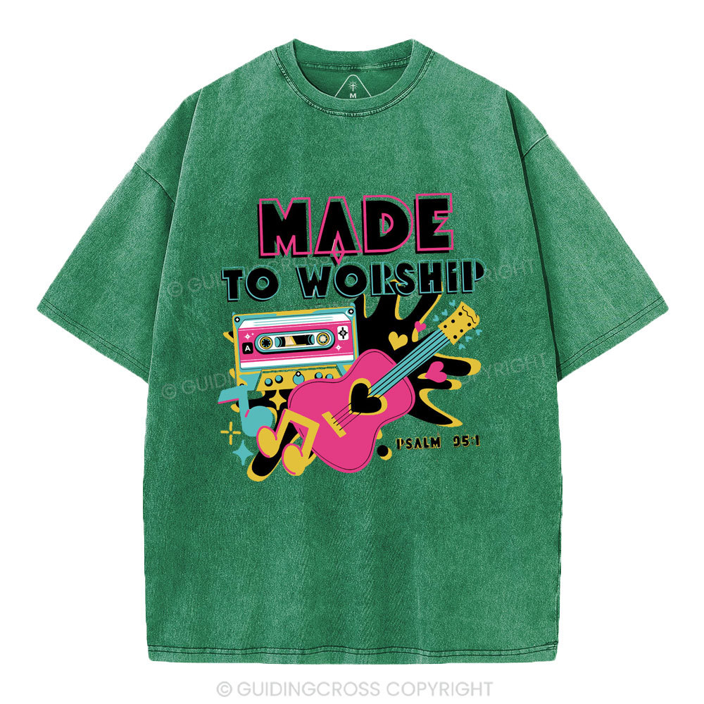 Made To Worship Christian Washed T-Shirt