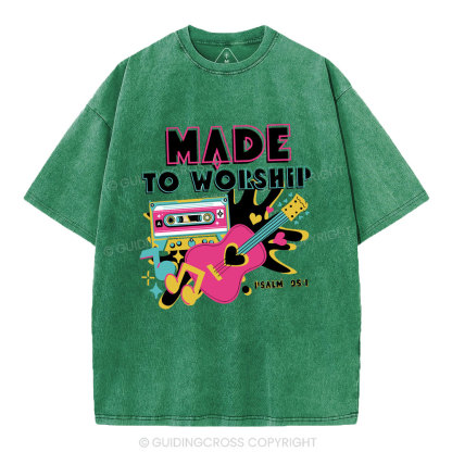 Made To Worship Christian Washed T-Shirt