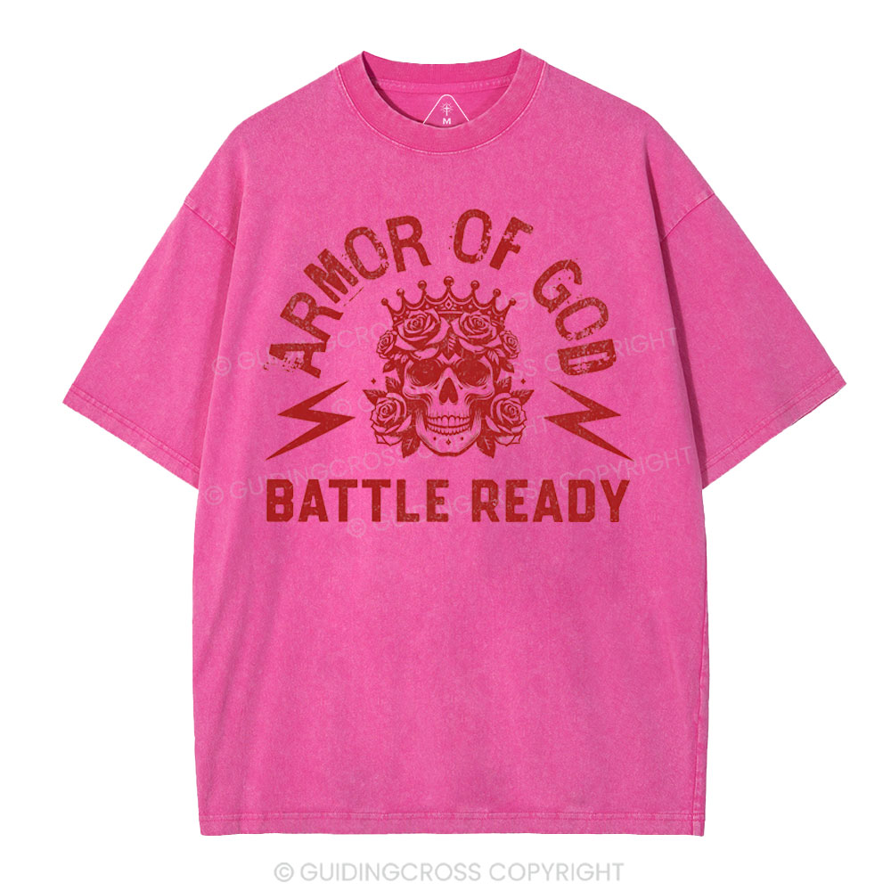 Armor Of God Christian Washed T-Shirt