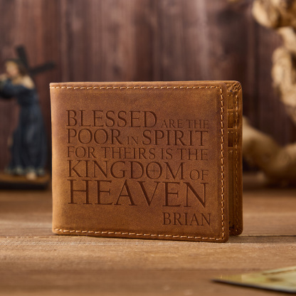 Personalized Bible Leather Wallet