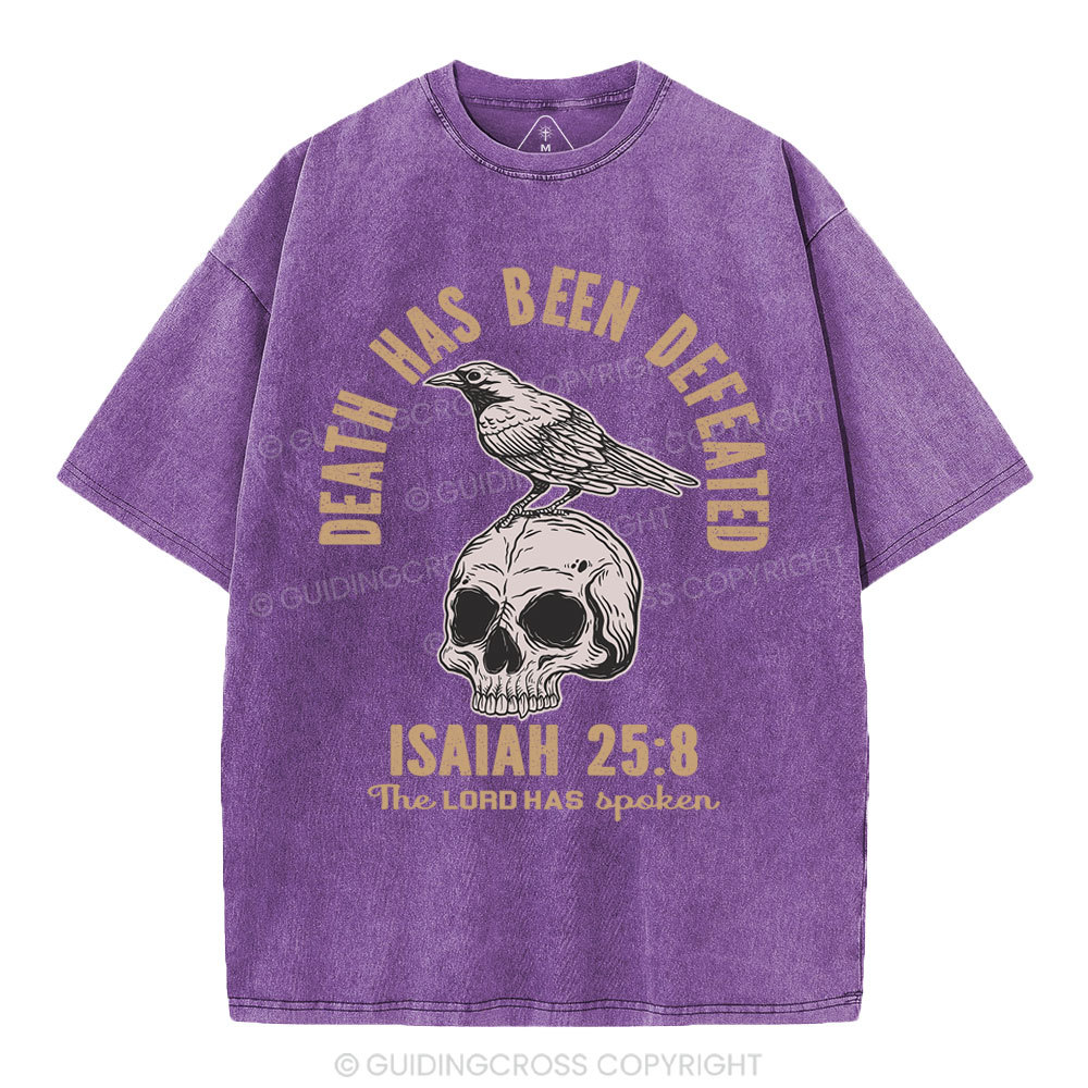 Death Has Been Defeated Christian Washed T-Shirt