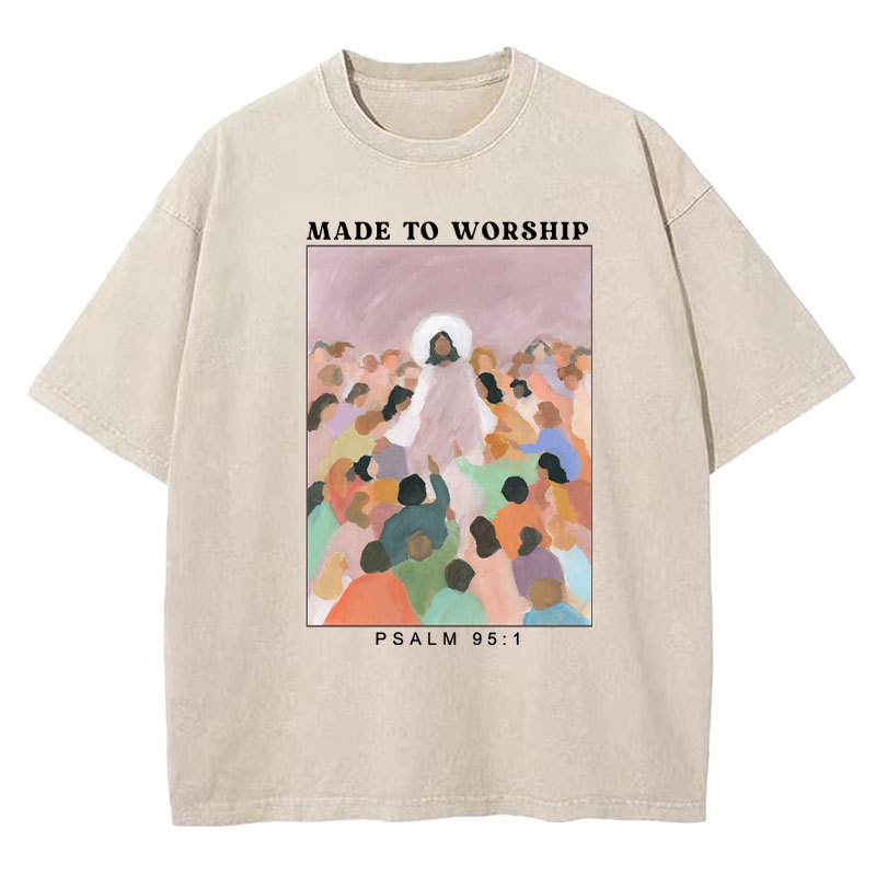 Made To Worship Christian Washed T-Shirt