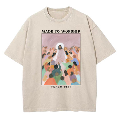 Made To Worship Christian Washed T-Shirt