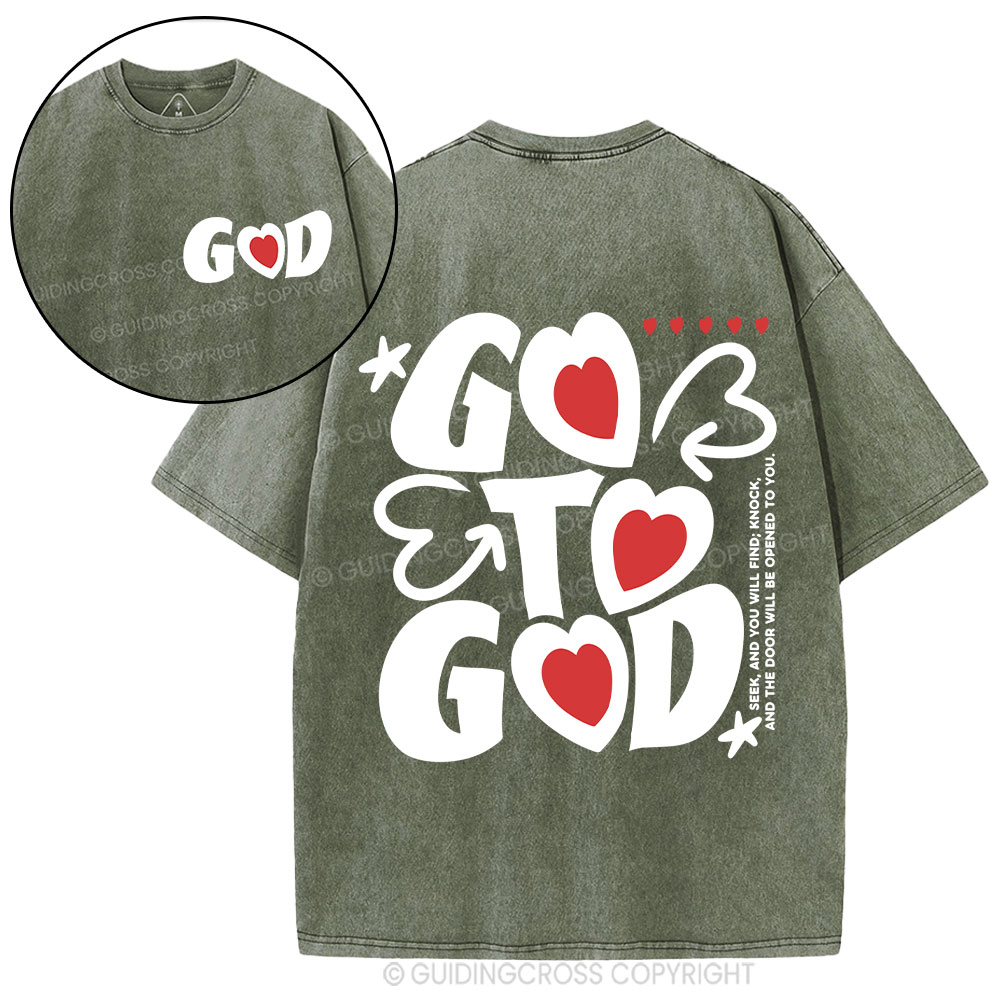Go To God Christian Washed T-Shirt
