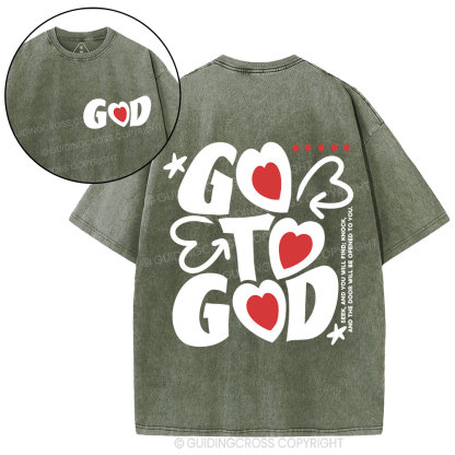 Go To God Christian Washed T-Shirt