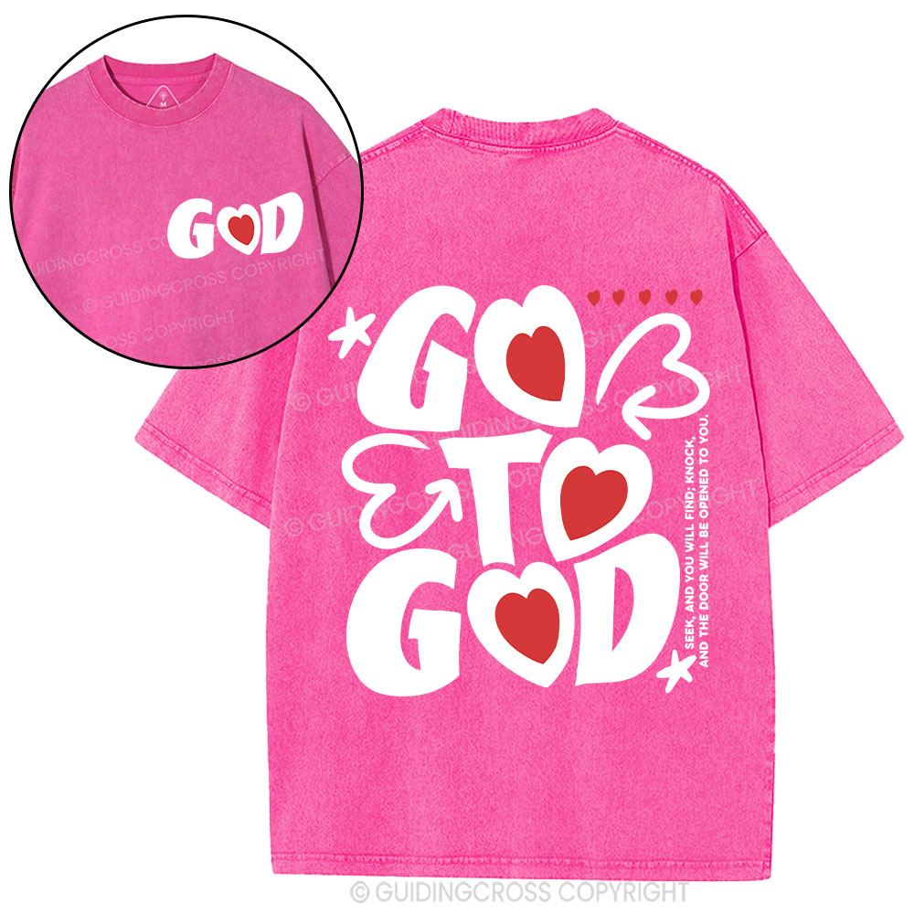Go To God Christian Washed T-Shirt