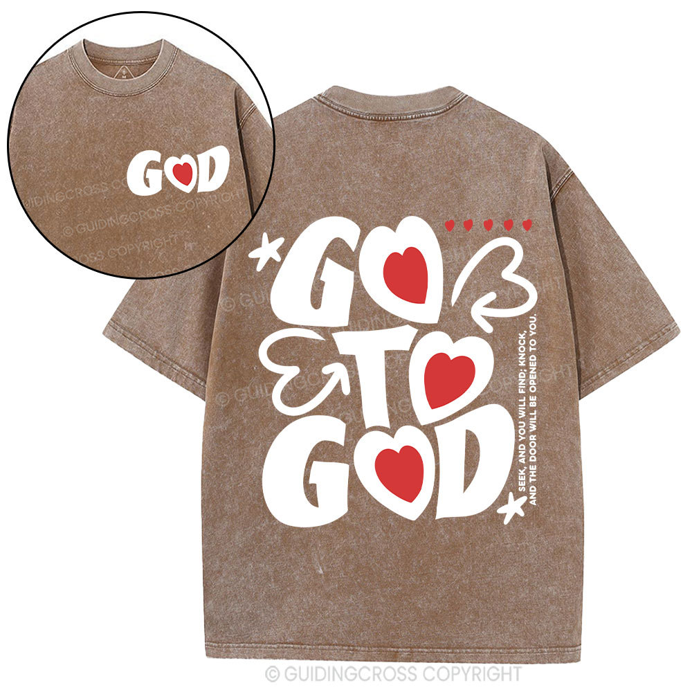 Go To God Christian Washed T-Shirt