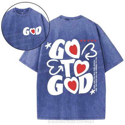 Go To God Christian Washed T-Shirt